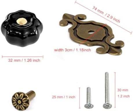 10-Piece Kitchen Cabinet Knobs with Backplate