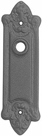 Elegant Door Back Plate Black Brass With Spindle Hole
