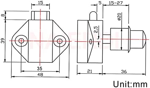 Premium 20mm RV Door Lock Brown
