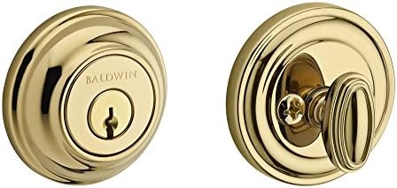 Baldwin Reserve SCTRD003 Single Cylinder Traditional Round Deadbolt