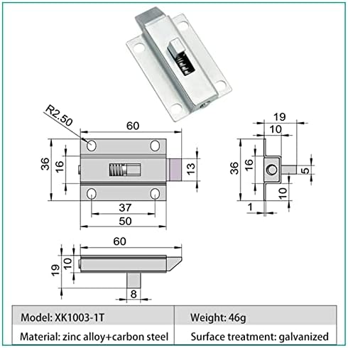 AMAZWI Door Bolt Latch Security Deadbolt Hardware 1