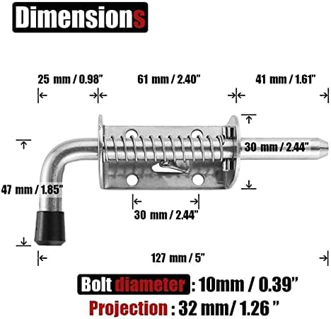 AMAZWI 2-Piece Stainless Steel Door Lock 5-inch Diameter