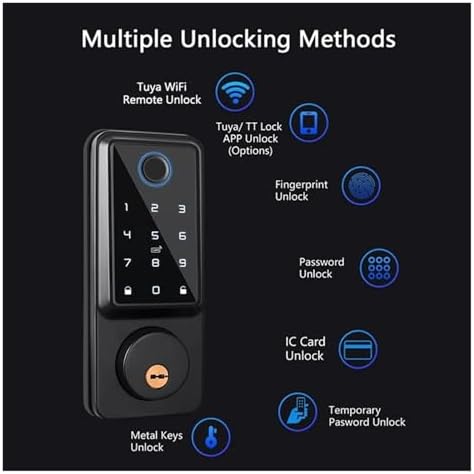 Tuya WiFi Smart Deadbolt with Fingerprint and IC Card