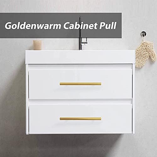 20-Piece Brushed Brass Cabinet Handle Pulls of Premium Stainless Steel