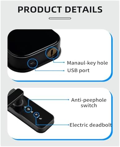 Tuya Smart WiFi Door Lock with HD Camera and Display
