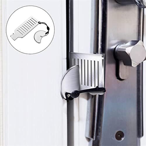 2-Piece Stainless Steel Door Locks for Travel Security