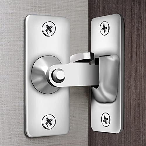 90-Degree Stainless Steel Door Lock Brushed Finish