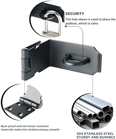 AMAZWI 90-Degree Barn Bolt Door Lock with Stainless Steel Construction