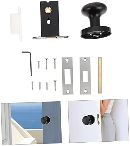 AMZNWI Black Door Lock with Zinc Alloy Handle