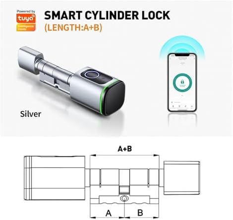 Euro Profile Lock Body Compatible Tuya BLE App Unlock