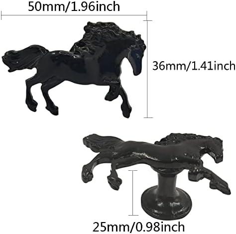 JfwuHap Horse Cabinet Knob 4 Pcs Sets for Pulls Knobs