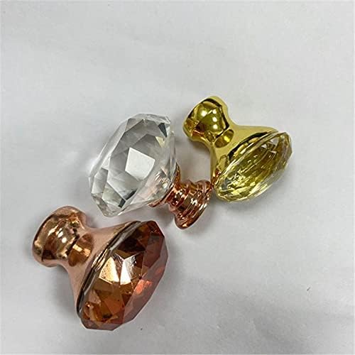 Stunning 5-Piece Crystal Pull knobs for Cabins - Rose Gold Bottom Design