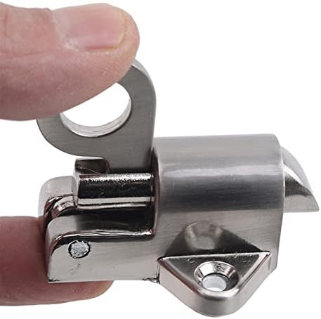 Slide Bolt Door Lock Hasp with Silver Button