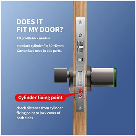 Euro Profile Lock Body Compatible Tuya BLE App Unlock