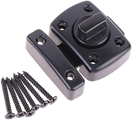 AMAZWI Black Slide Latch Deadbolt Lock for Door Window Cabinet