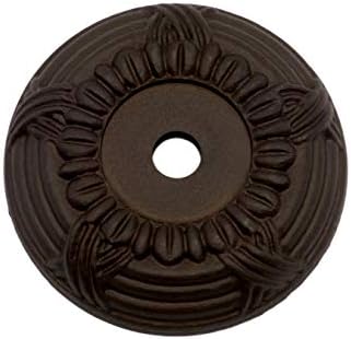 RK International Oil Rubbed Bronze Knob Back Plate Unique Cross and Petal Design