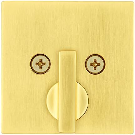 Kwikset Downtown Deadbolt Lock Satin Brass