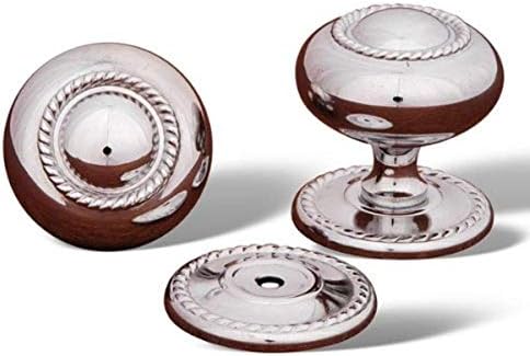 RKI Polished Chrome Large Rope Knob with Detachable Back Plate