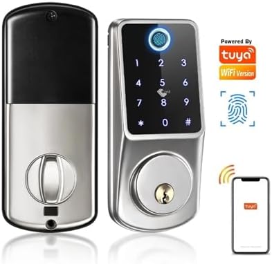 Tuya WiFi Smart Deadbolt with Fingerprint and Digital Keypad