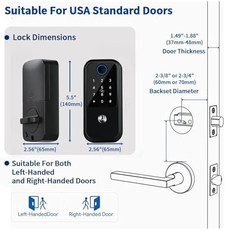 Smart Deadbolt Lock with Bluetooth and Fingerprint Control