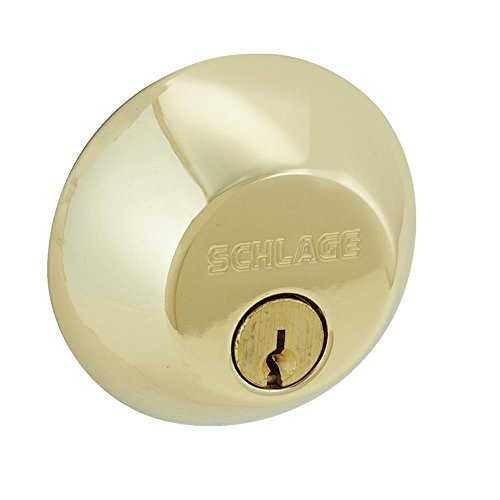 Schlage B60N 605 B60 Single Cylinder Deadbolt Polished Brass