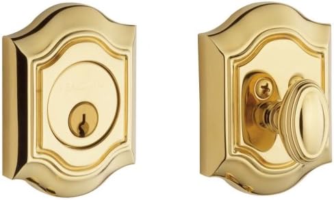 Baldwin 8237003 Bethpage Deadbolt 2-18 Inch Door Prep Lifetime Polished Brass