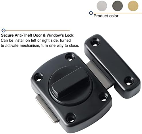 Straightforward Zinc Alloy Bathroom Latch 1Pcs