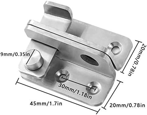 AMZWI Slide Latch Door Lock - Durable Deadbolt for Home Commercial Use