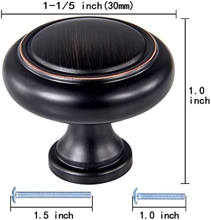 Oil Rubbed Bronze Cabinet Knobs 10 Pack 12 Inch