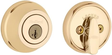 Kwikset 780 Deadbolt Lock Polished Brass Door