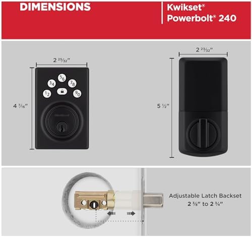 Kwikset Contemporary Powerbolt Electronic Deadbolt with Satin Nickel Finish