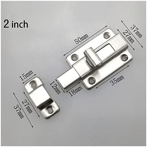 AMAZWI Stainless Steel Deadbolt Latch Slide Lock