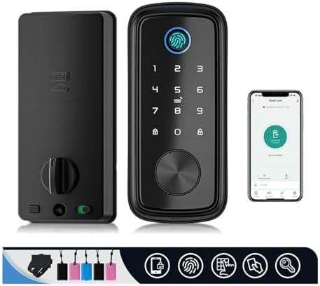 KIEEQGAK Smart Front Door Locks with fingerprint and WiFi