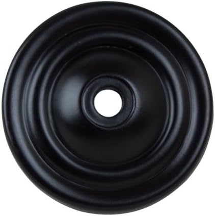 GlideRite Hardware 5061-MB-1 Thin Rounded Ring Cabinet Back Plate Matte Black