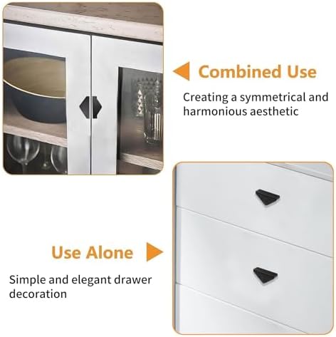 MOROBOR Triangle Cabinet Knob Durable Aluminum Alloy Knobs for Drawers Cabinets