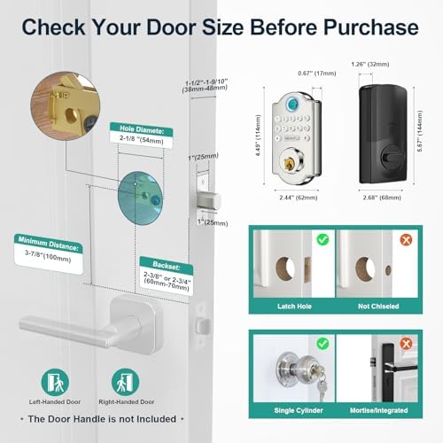 HEANTLE Smart Door Lock with Alexa Fingerprint