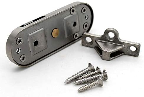 Slide Bolt Door Lock Hasp with Cam Lock and Privacy Cover