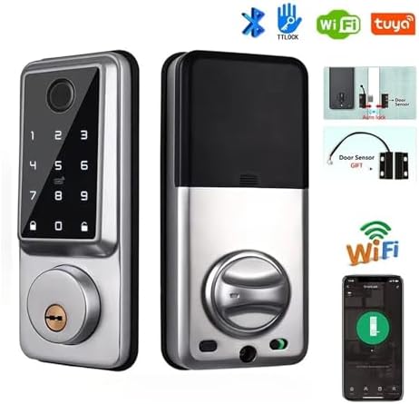 Tuya Smart Lock with Fingerprint Entry Deadbolt System