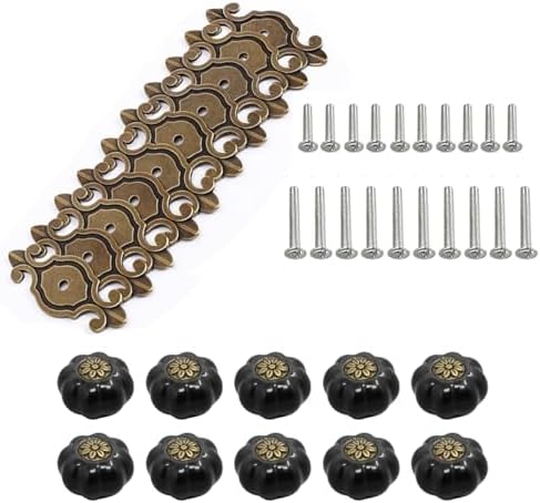 10-Piece Kitchen Cabinet Knobs with Backplate