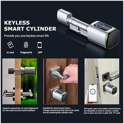 Tuya Smart Digital Door Lock with Adjustable Cylinder