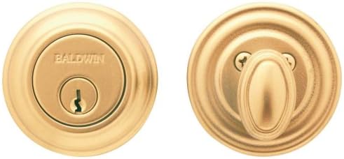 Baldwin Estate 8231003 Low Profile Traditional Single Cylinder Deadbolt in Polished Brass