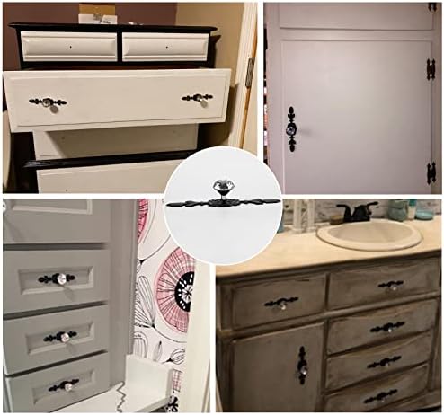 6-Piece Crystal Drawer Knobs for Kitchen Home
