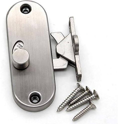 Slide Bolt Door Lock Hasp with Cam Lock and Privacy Cover