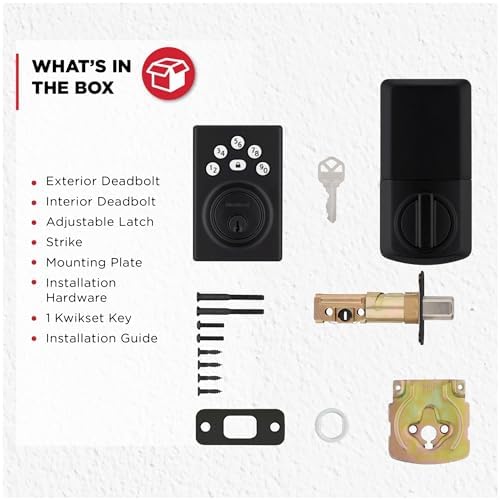 Kwikset Contemporary Powerbolt Electronic Deadbolt with Satin Nickel Finish
