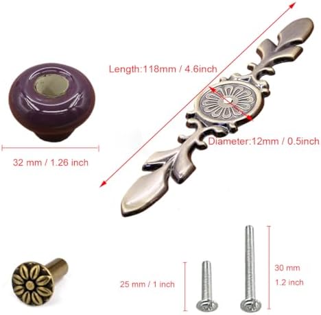 8-Piece Retro Knobs Set for Dressers