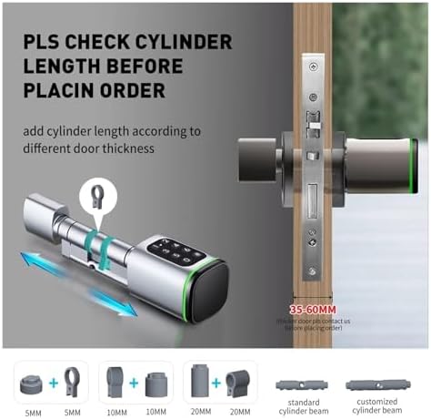 Tuya Door Smart Cylinder Lock Tseek-a-CH Home Security