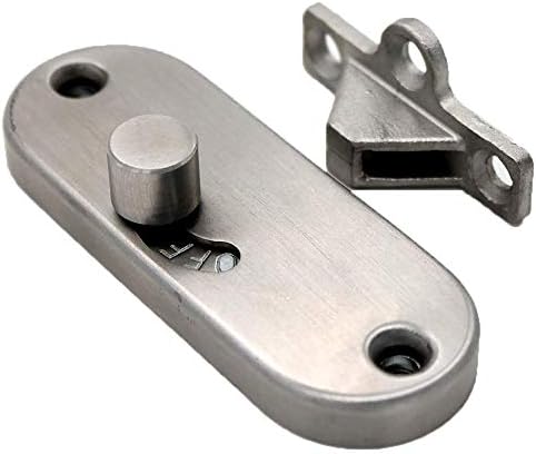 Slide Bolt Door Lock Hasp with Cam Lock and Privacy Cover