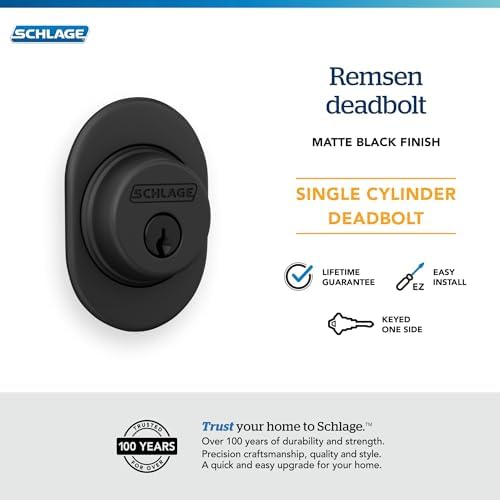 SCHLAGE B60 RMN 622 Deadbolt with Remsen Trim Keyed 1 Side