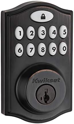 Kwikset 914 Traditional Keypad SmartCode Electronic Deadbolt with SmartKey Security in Venetian Bronze