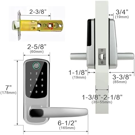 TTLOCK WiFi Smart Door Lock - Versatile Unlock Secure with Biometrics USB Charging